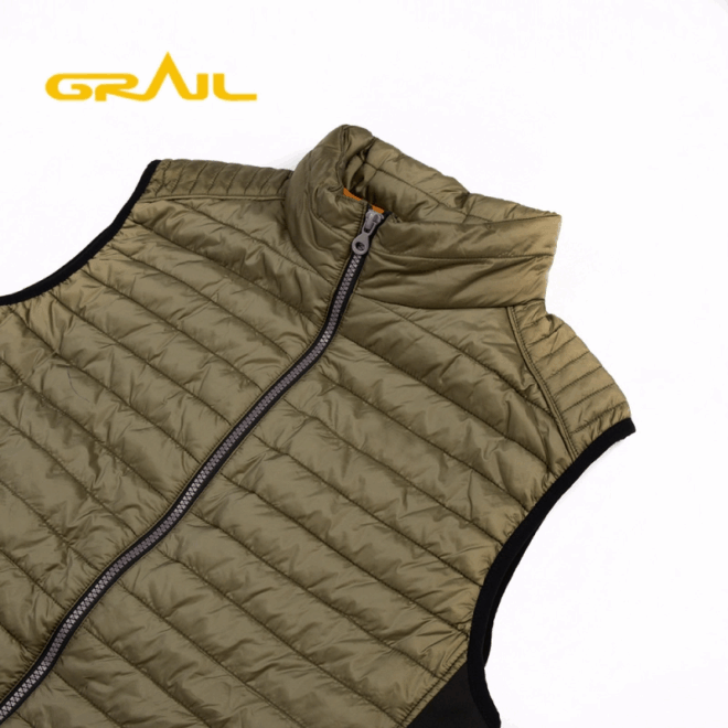 Hybrid jacket custom modern style warm winter outdoor vest coat with logo for men - Image 2