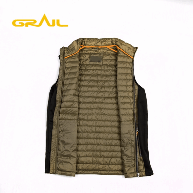 Hybrid jacket custom modern style warm winter outdoor vest coat with logo for men - Image 4