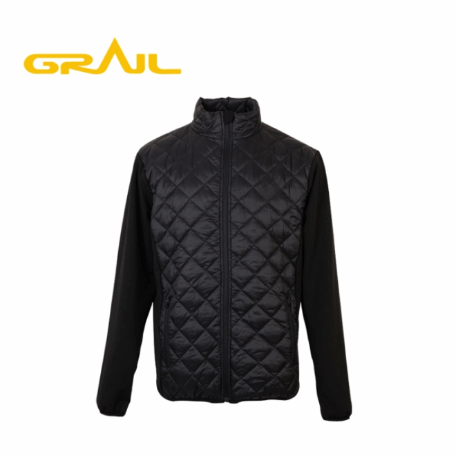 Fashion long sleeve custom black hybrid jacket men winter coat