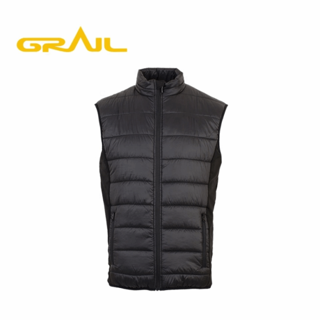 Economic and reliable autumn breathable hybrid jacket warm quilted men waterproof vest
