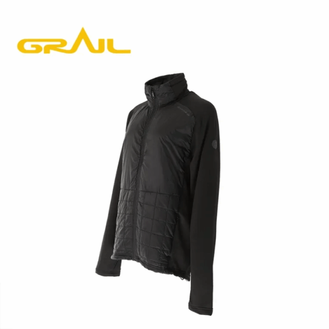 Cross border winter warm black fleece zips hybrid jacket women - Image 3