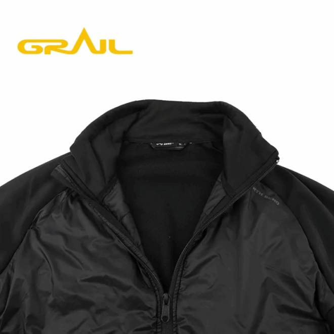 Cross border winter warm black fleece zips hybrid jacket women - Image 4