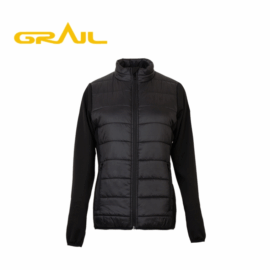 China factory fashion long sleeve taffeta customized winter women’s hybrid down jacket