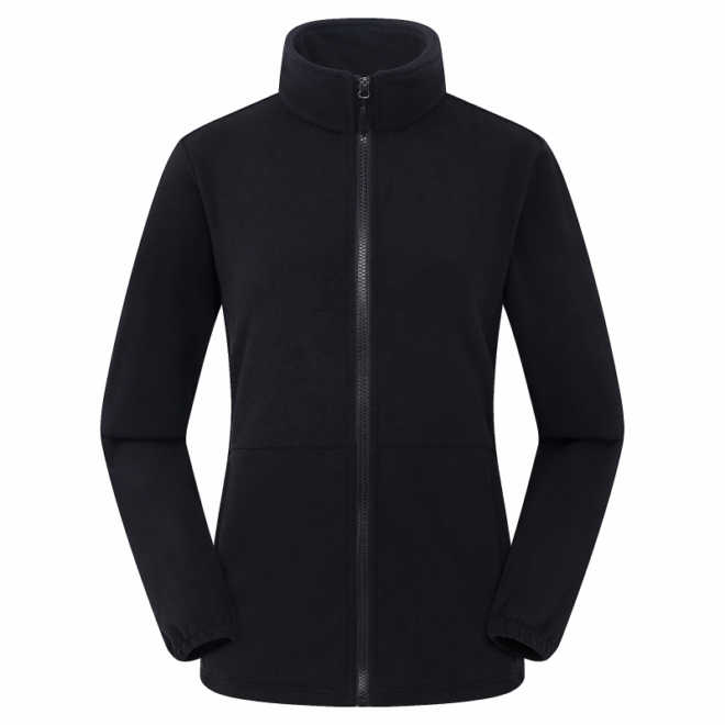 Winter lightweight custom sports outdoor warm windproof micro polar fleece men jacket with two pockets - Image 3