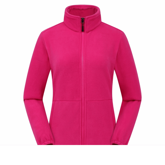 Winter lightweight custom sports outdoor warm windproof micro polar fleece men jacket with two pockets - Image 5