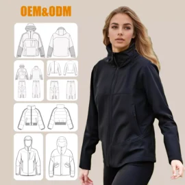 Softshell Jacket Winter Fleece Lined Windproof Outdoor Sports Coat Custom Logo OEM