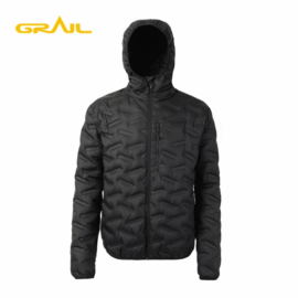 Outside hiking seamless welded thermoball packable men thick down coat