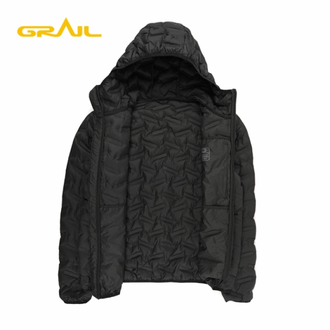 Outside hiking seamless welded thermoball packable men thick down coat - Image 3