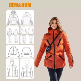 Windproof thick snow winter ski jacket women