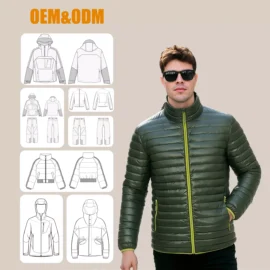 Modern design custom men packable ultralight goose down jackets winter jacket
