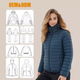 90% Grey Duck Down Lady Down Puffer Packable Jacket Snow Winter for Women