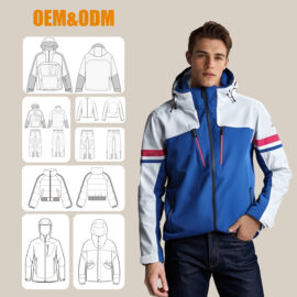 OEM Custom Men’s Waterproof Ski Jacket Winter Windproof Snow Sports Coat Fashion