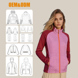 Cross Border Mixed Color Fleece Insulated Girls Winter Jacket