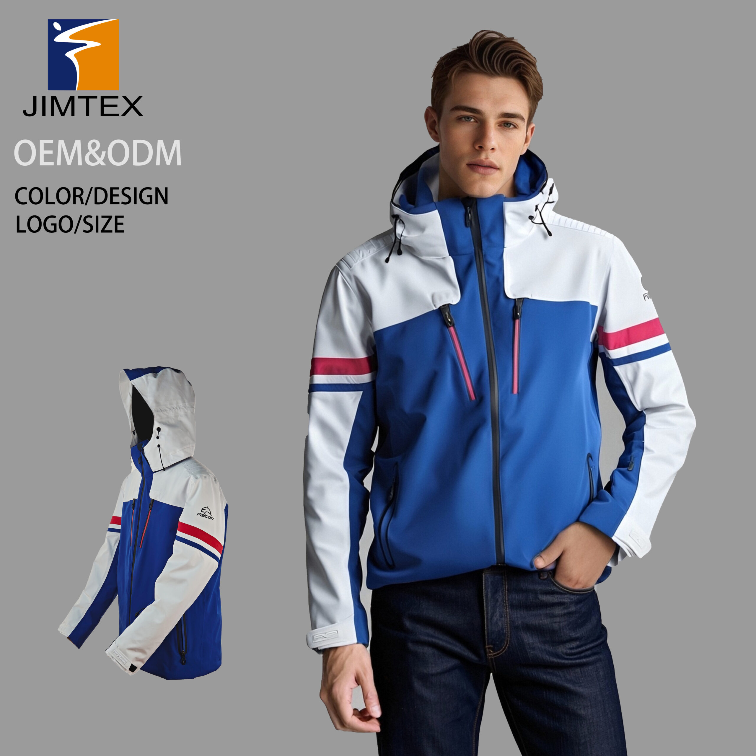 OEM Custom Men's Waterproof Ski Jacket Winter Windproof Snow Sports Coat Fashion