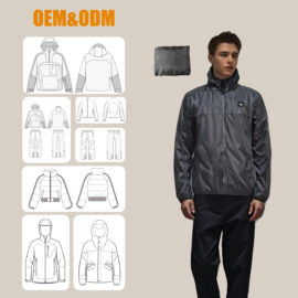 Outdoor hiking packable men thick jacket