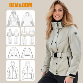Waterproof Winter Sports Coat with Hood | Fashionable Snowboard Wear