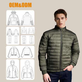 OEM Men’s Quilted Puffer Jacket – Waterproof Windproof Thermal Insulated Winter Coat for Snowboarding Custom