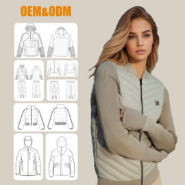 Women’s Fashion Winter Hybrid Jacket – Warm Sweater Sleeve Waterproof Coat | Thermal Insulated Outdoor Wear