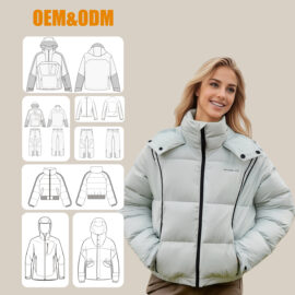 Water Resistant Puffer Winter Women Jacket Down Feather Coat