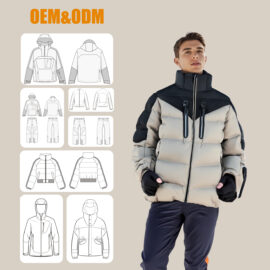 OEM Custom Men’s Waterproof Ski Jacket – Winter Windproof Snowboard Coat with Thermal Insulation & Fashion Design