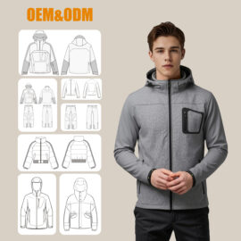 Custom fashion men hiking winter softshell jacket waterproof