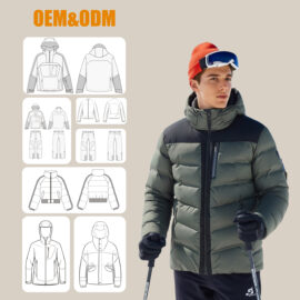OEM Custom Men’s Waterproof Ski Jacket – Winter Windproof Snowboard Coat with Thermal Insulation