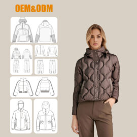 OEM Women’s Down Jacket – Waterproof Winter Travel Puffer Coat Hooded Custom